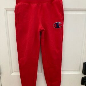 Champion Women's Red Reverse Weave Pants